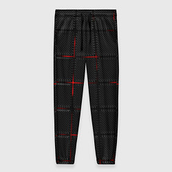Женские брюки 3D Плиты Red & Black