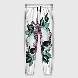 Женские брюки Череп с японскими цветами
