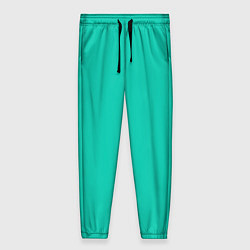 Женские брюки Бискайский зеленый без рисунка