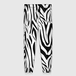 Брюки женские Черно-белая зебра, цвет: 3D-принт