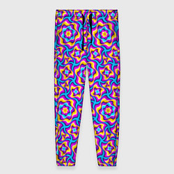 Женские брюки Красочный фон с цветами