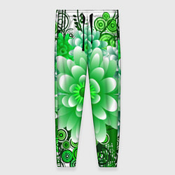 Женские брюки Яркая пышная летняя зелень