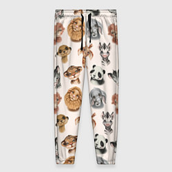 Брюки женские Милые дикие животные, цвет: 3D-принт