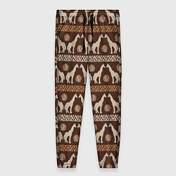 Женские брюки Жирафы Африка паттерн