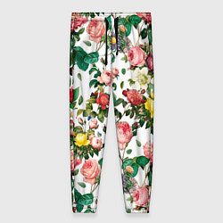 Женские брюки Узор из летних роз Summer Roses Pattern