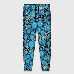 Женские брюки Поле синих цветов