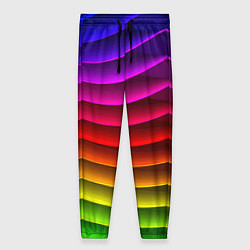Брюки женские Color line neon pattern Abstraction Summer 2023, цвет: 3D-принт
