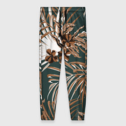 Женские брюки Цветы Приглушённые Тропики