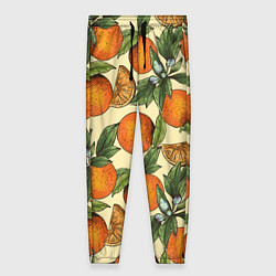 Женские брюки Узор Апельсиновое настроение