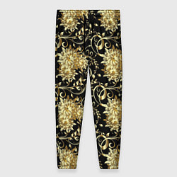 Женские брюки Золотые абстрактные цветы