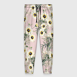 Женские брюки Цветы Летние Ромашки