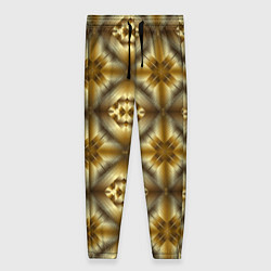 Женские брюки Калейдоскоп GOLD золотые 3D текстуры