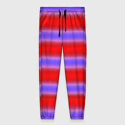 Брюки женские Striped pattern мягкие размытые полосы красные фио, цвет: 3D-принт