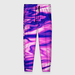 Женские брюки Розово-фиолетовый мраморный узор