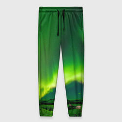 Женские брюки Абстрактное полярное сияние - Зелёный