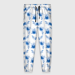 Женские брюки Blue floral pattern