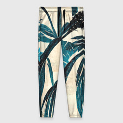 Брюки женские Винтажные пальмы, цвет: 3D-принт