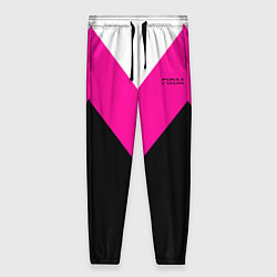 Женские брюки FIRM черный с розовой вставкой