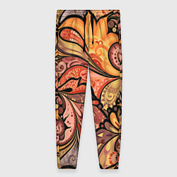 Брюки женские Multicolored branching floral patterns, цвет: 3D-принт