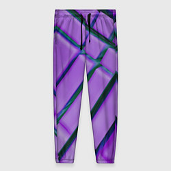 Женские брюки Фиолетовый фон и тёмные линии
