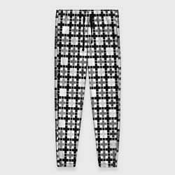Женские брюки Черно-белый геометрический мелкий узор
