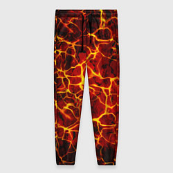 Брюки женские Раскаленная лава в жерле вулкана, цвет: 3D-принт