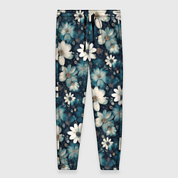 Женские брюки Узор из весенних цветочков