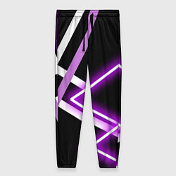 Женские брюки Фиолетовые полоски с неоном