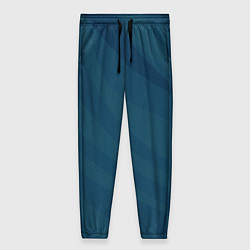 Женские брюки Сине-зеленый плавные полосы
