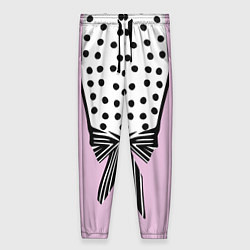 Женские брюки Костюм Барби: черный горох с полосатым бантом