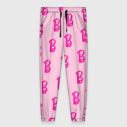 Брюки женские Барби паттерн буква B, цвет: 3D-принт