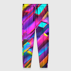 Женские брюки Неоновые разноцветные пластины
