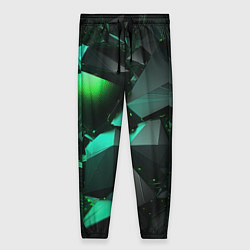 Женские брюки Зеленые абстрактные объекты