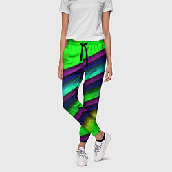 Брюки женские Наклонные полосы, цвет: 3D-принт — фото 2