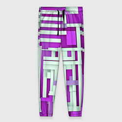 Брюки женские Полосы на фиолетовом фоне, цвет: 3D-принт