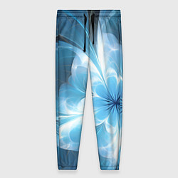Женские брюки Голубой фрактальный цветок