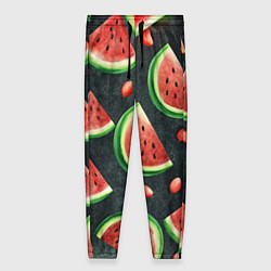 Женские брюки Паттерн красные дольки арбуза