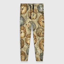 Женские брюки Паттерн лесной ежик