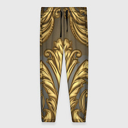 Женские брюки Лепнина объемные золотые узоры