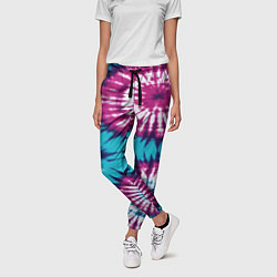 Брюки женские Тай-дай цвет, цвет: 3D-принт — фото 2