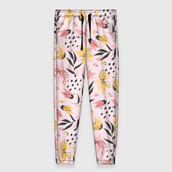 Женские брюки Абстрактный паттерн с цветами