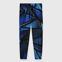 Женские брюки Синие объемные геометрические объекты
