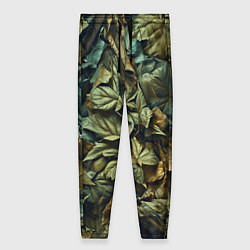 Женские брюки Реалистичный камуфляж из листьев