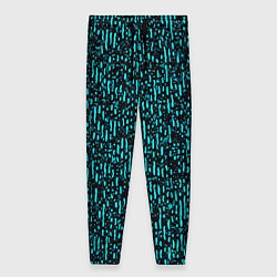 Женские брюки Чёрно-бирюзовый абстракция