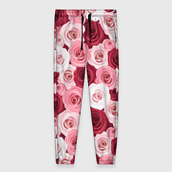 Женские брюки Красные и розовые розы