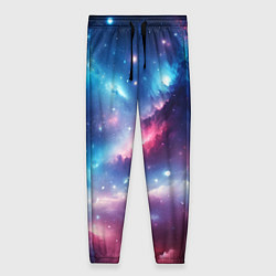 Женские брюки Розово-голубой космический пейзаж