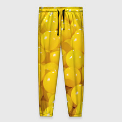 Брюки женские Желтые шарики, цвет: 3D-принт