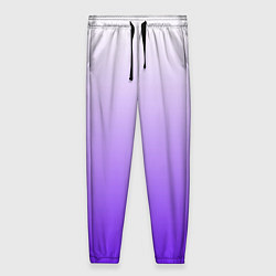 Брюки женские Бело-сиренево-синий градиент, цвет: 3D-принт