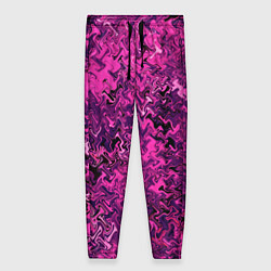 Женские брюки Абстрактная текстура тёмно-розовый
