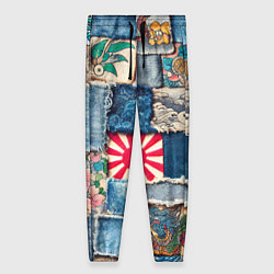 Женские брюки Японское художество пэчворк